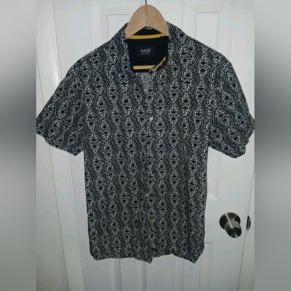 Nick (It) Button up Shirt Short Sleeve Medium Nick It‎